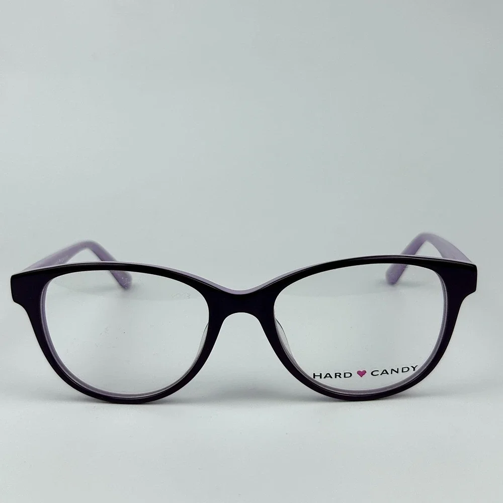 Hard Candy HC43 LAV Womens Eyeglasses Frame Purple Plastic Full Rim 52-18-135mm